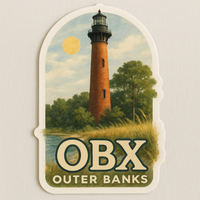 OBX Outer Banks UV Printed Decal – Currituck Beach Lighthouse Edition