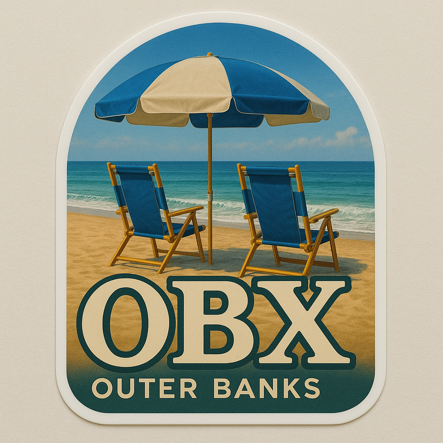 OBX Outer Banks UV Printed Decal – Beach Chair Bliss