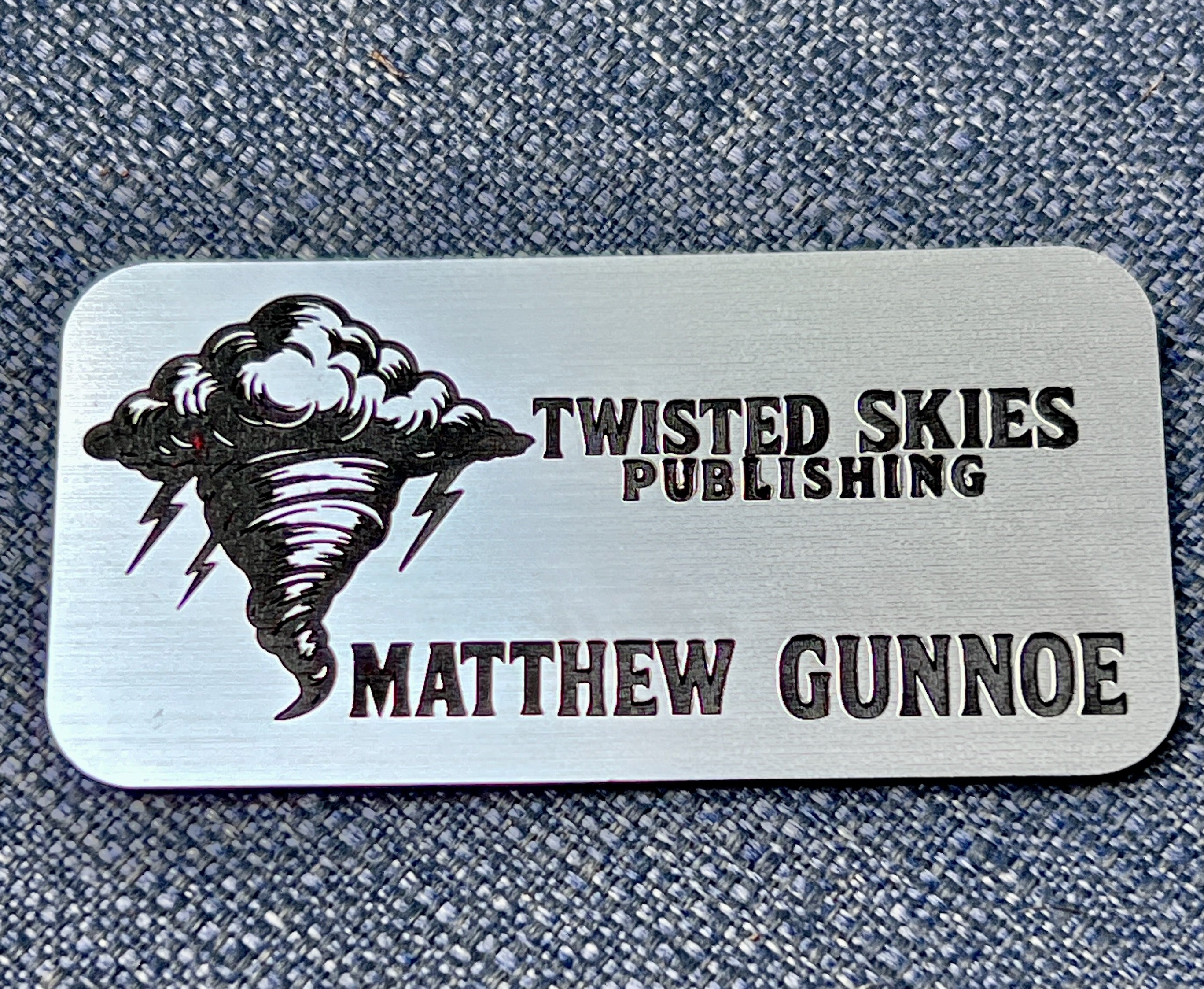 Custom Laser-Engraved Name Tag with Logo