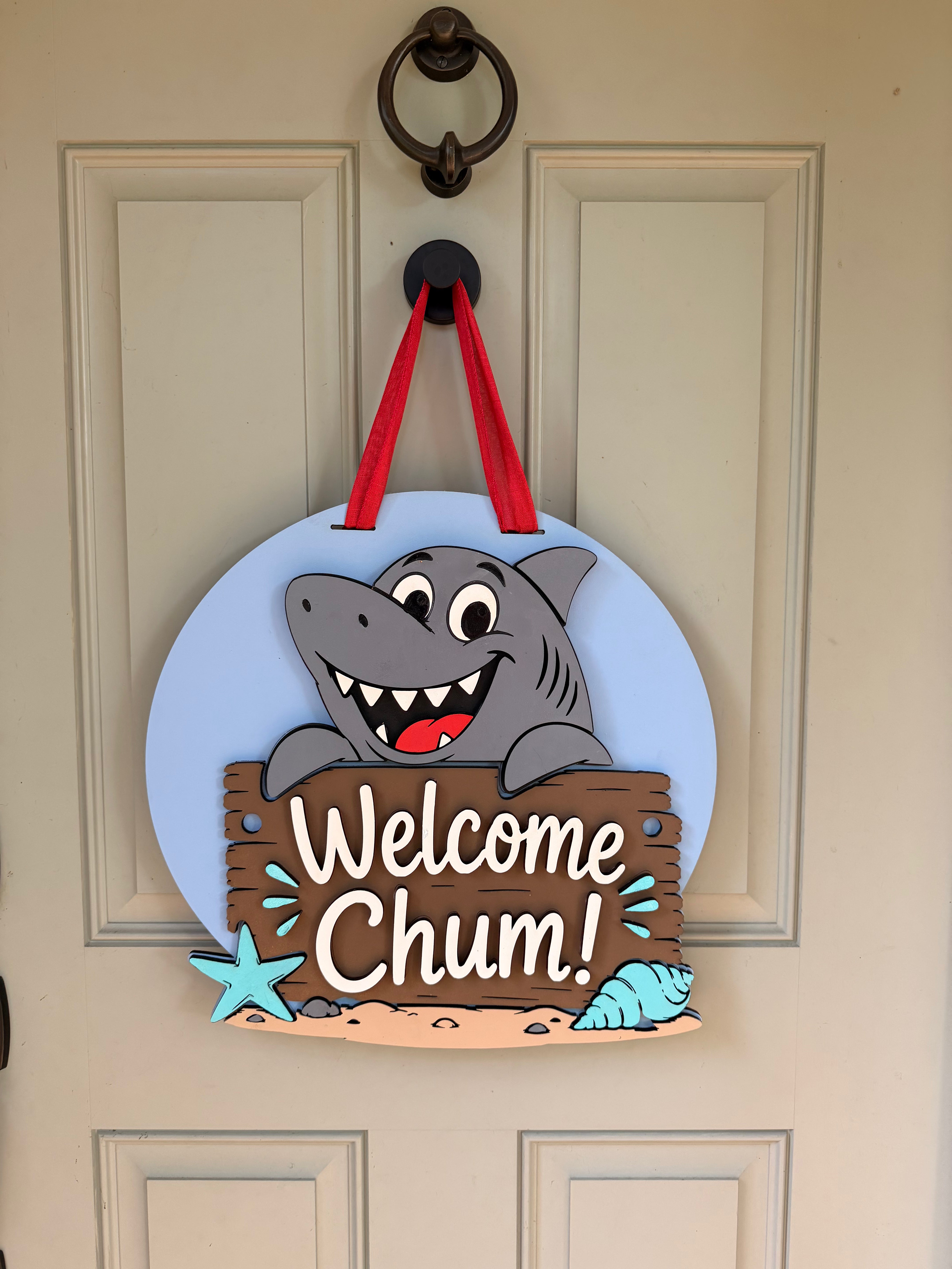 Welcome, Chum! Shark Door Hanger