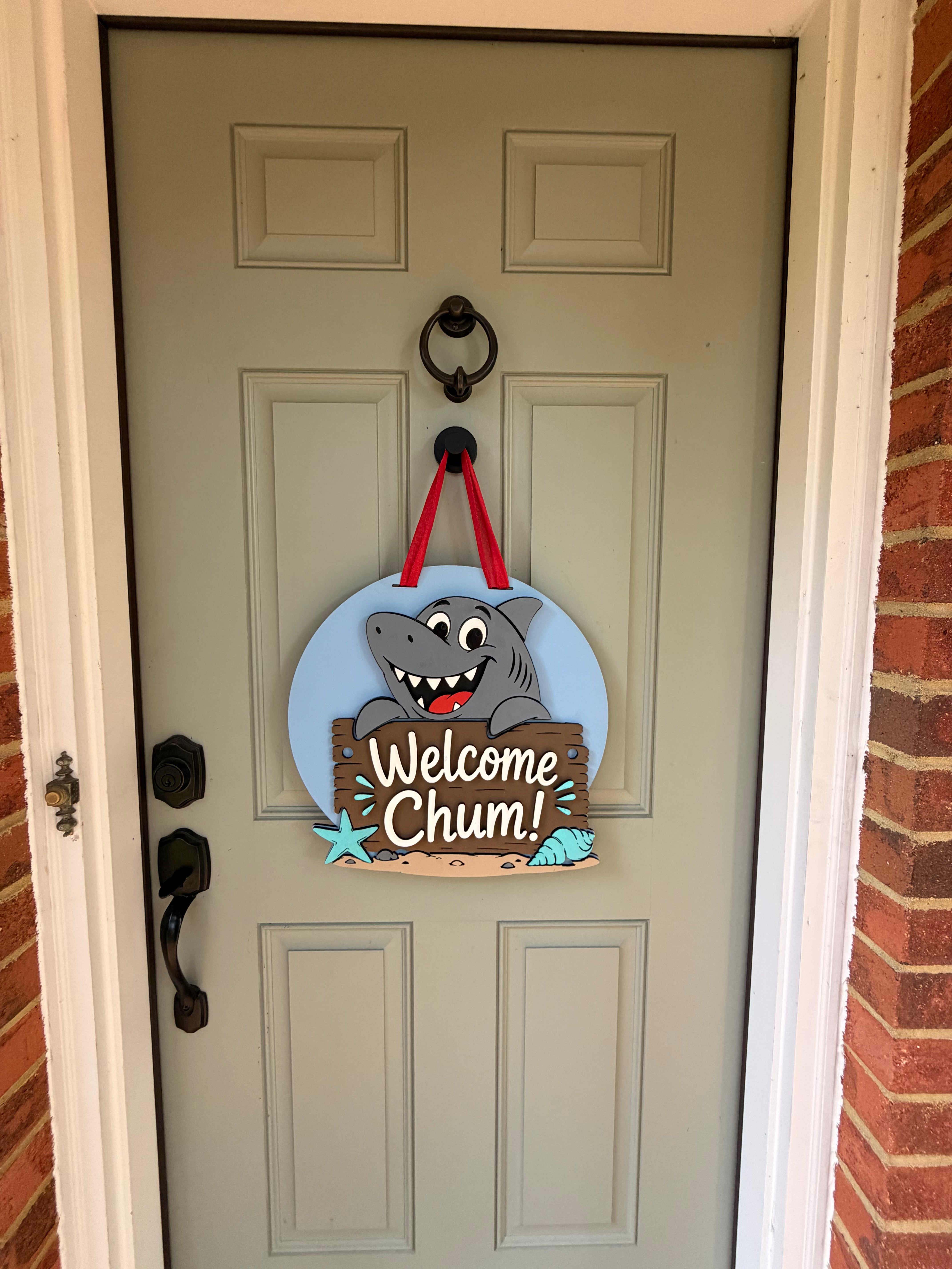 Welcome, Chum! Shark Door Hanger