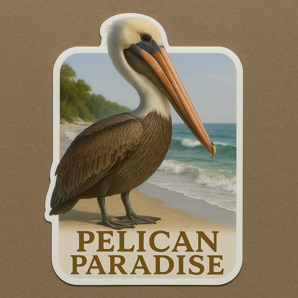 Pelican Paradise UV Printed Decal