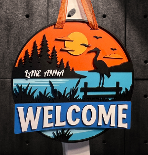 Lake Welcome Door Hanger
